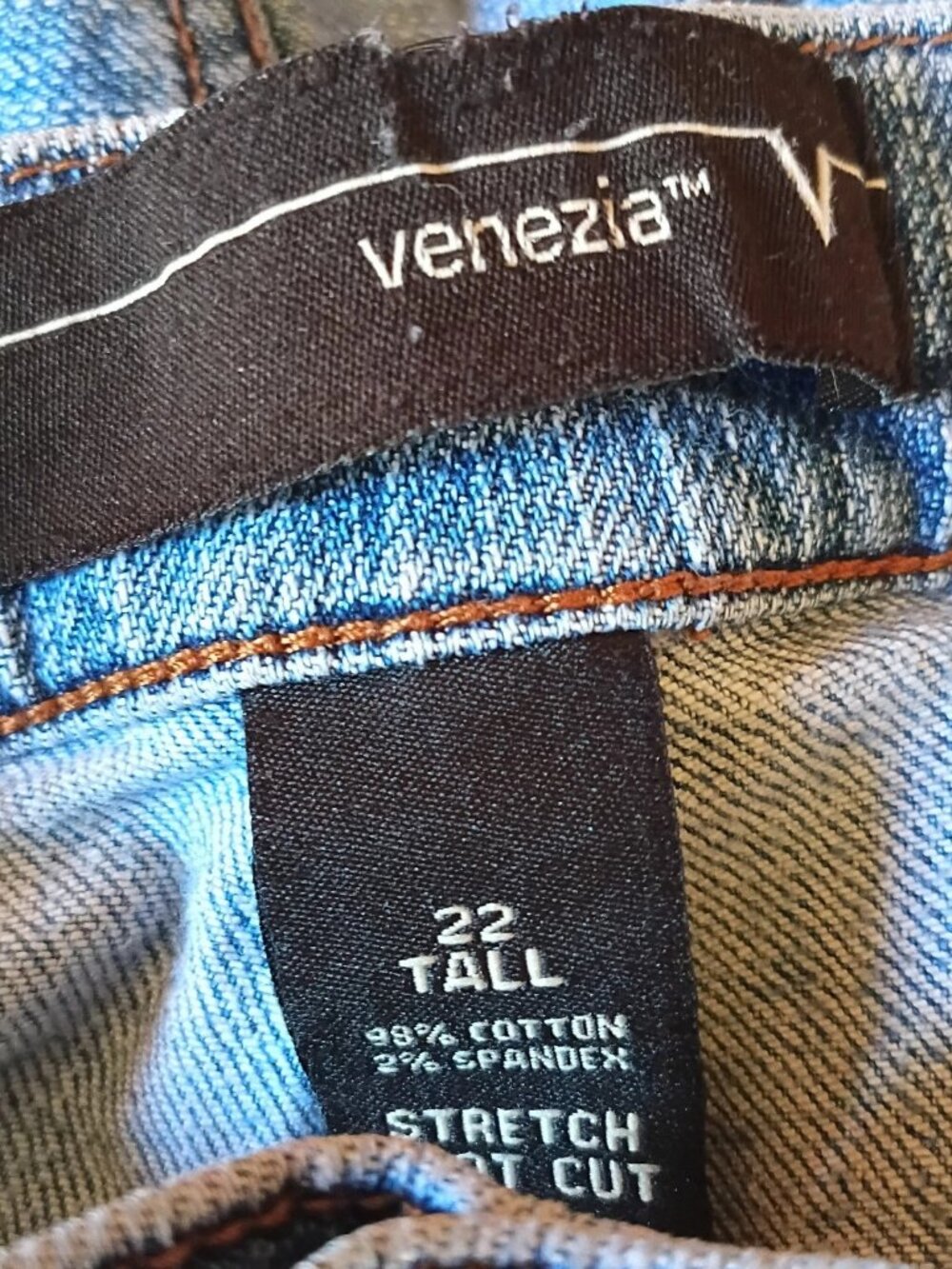 Venezia Lane Bryant Jeans Womens 22T Tall Stretch Denim Straight Leg Blue Plus - Picture 3 of 5